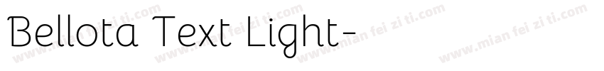 Bellota Text Light字体转换
